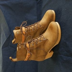 Swedish Hasbeen lace-up combat clog boots